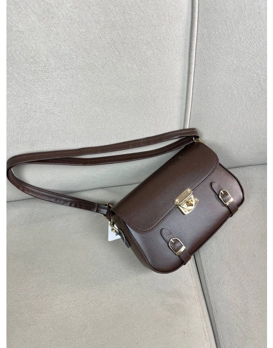 Kahve Renk Önü Kemerli Çanta CB7463