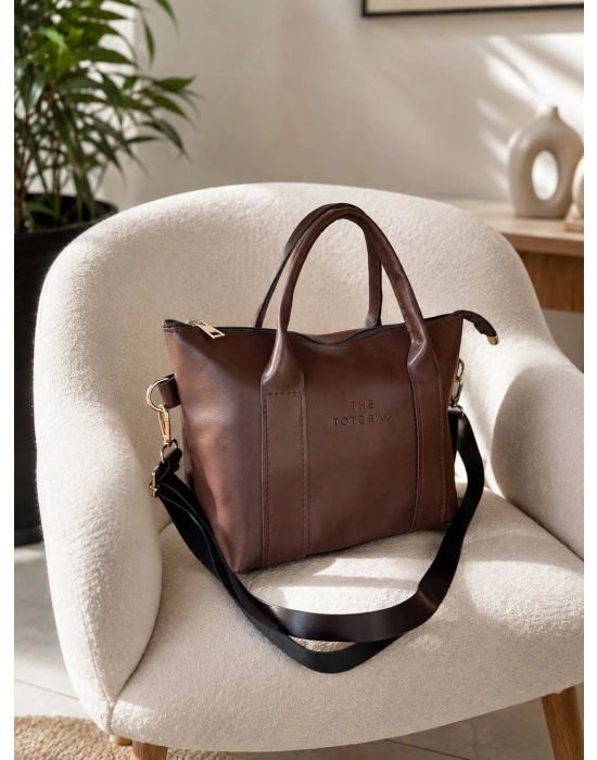 Kahve Renk Tote Yeni Çanta CB10451