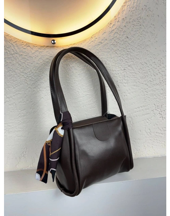 Kahve Renk Yeni Fularlı Kol Çanta CB1444