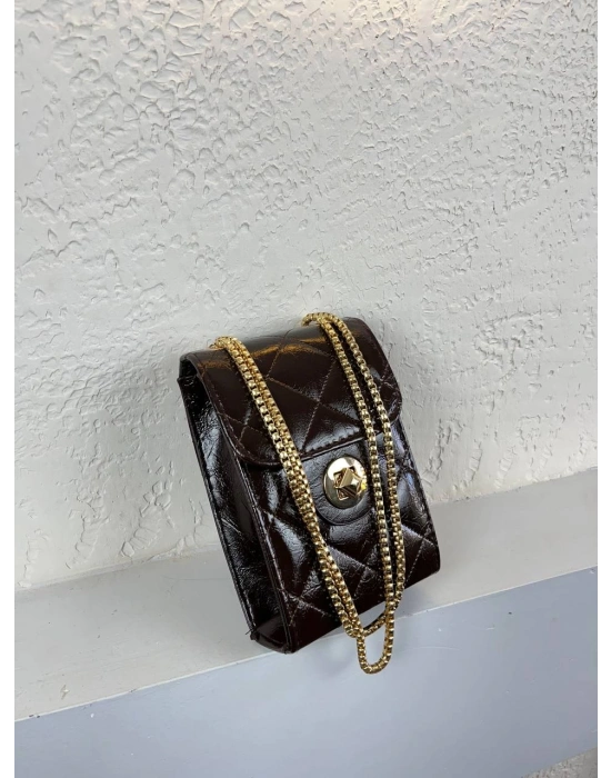 Kahve Renk YENİ ZİNCİRLİ Çanta CB6814