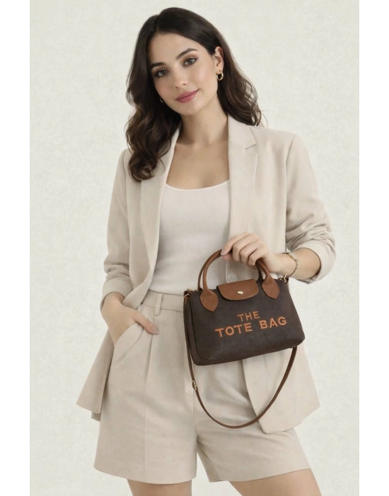 Kahve Tote Çaptaz Çanta CB89814