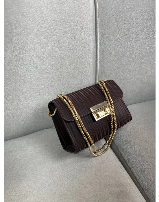 Kahve Zincir Detaylı Çapraz Çanta CB9103