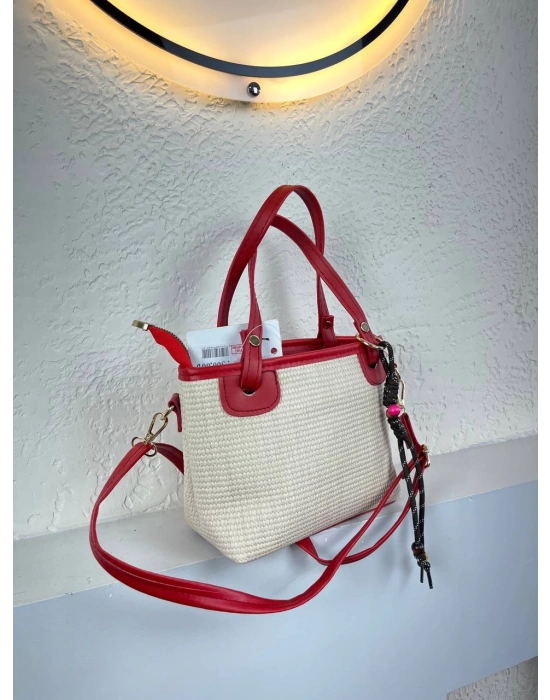 Kırmızı HASIR YENİ SEZON KALİTE Çanta CB6781