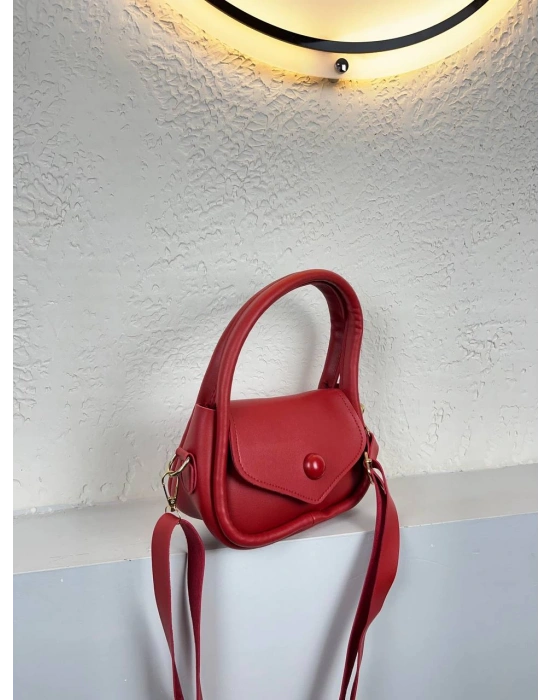 Kırmızı Renk Yumuşak Deri Kampanya Çanta CB3663