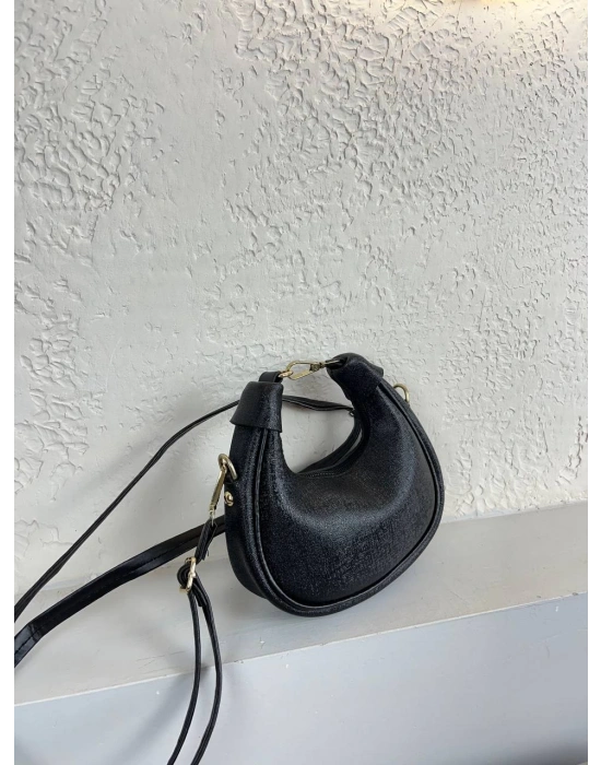 Kot Siyah Yumuşak Deri Mini Çanta CB2217