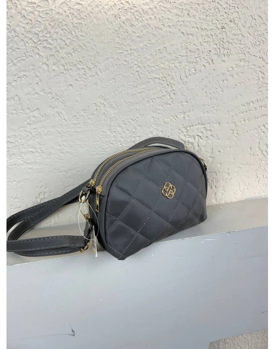 Koyu Gri 2 Bölme 2025 Kapitone YENİ ÇANTA CB7409