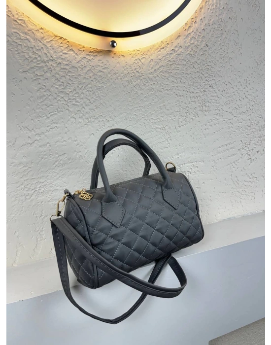 Koyu Gri Silindir Çapraz Çanta CB2742