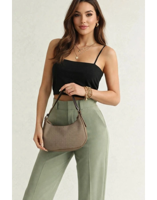 Koyu Vizon Düz Renk Yeni Kalite BAGET CB41314