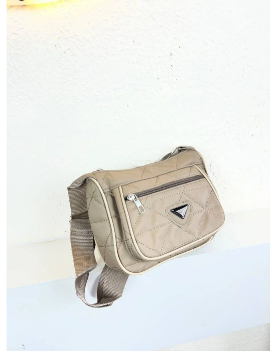 Koyu Vizon Renk 2 Bölme Kapitone Orta Boy Çanta CB3697