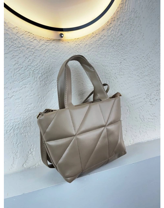 Koyu Vizon Renk Kapitone Kol Çanta CB8203