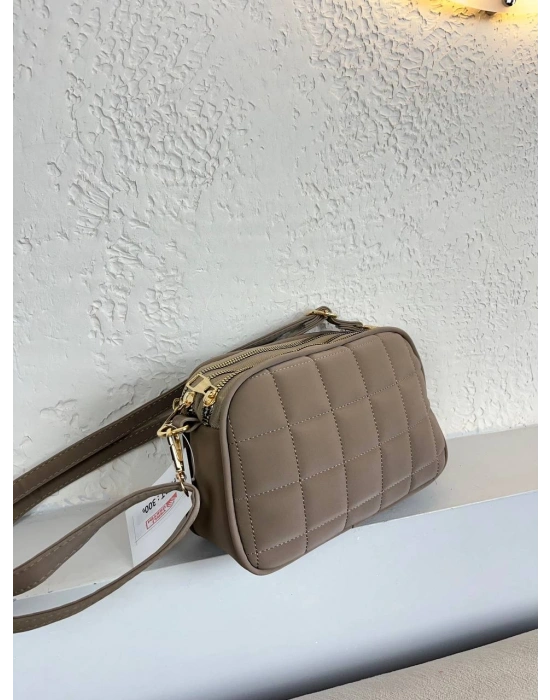 Koyu Vizon Renk 3 BÖLME YENİ KALİTE KAPİTONE ÇANTA CB0956