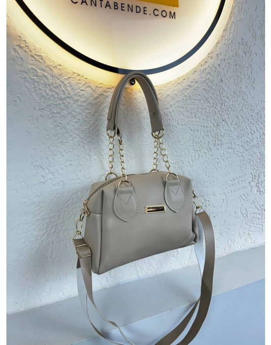 Koyu Vizon Renk Zincirli Çapraz Çanta CB9164