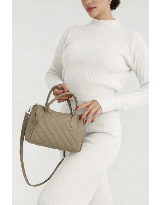 Koyu Vizon Silindir Çapraz Çanta CB2742