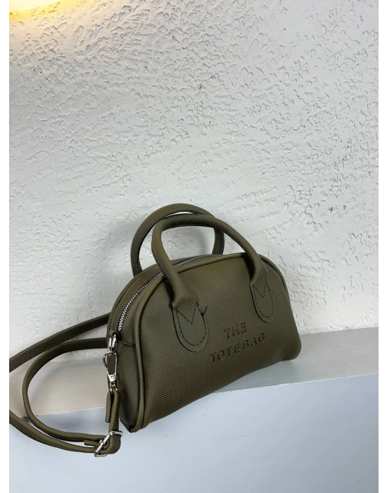 Koyu Yeşil Renk Tote Lakos Deri Çanta CB9256