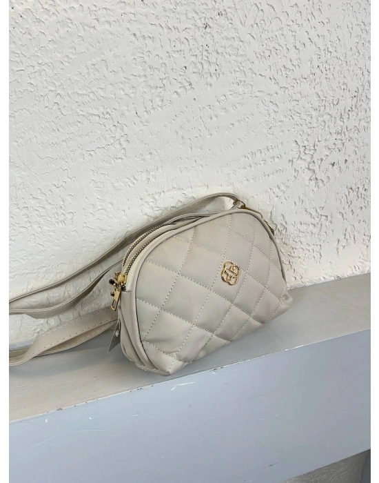 Krem 2 Bölme 2025 Kapitone YENİ ÇANTA CB7409