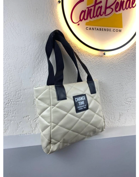 Krem Büyük Boy Kol Çanta CB4963
