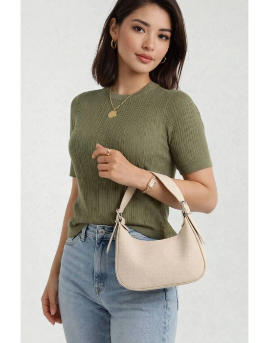 Krem Düz Renk Yeni Kalite BAGET CB41314