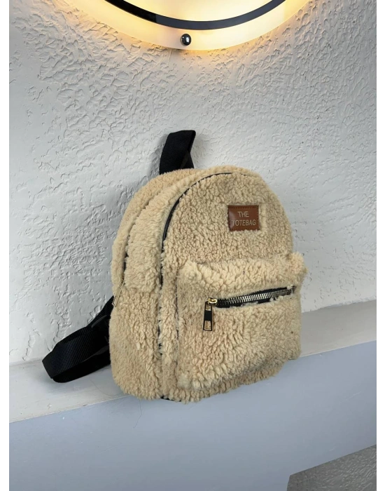 Krem Peluş Sırt Çanta CB8527
