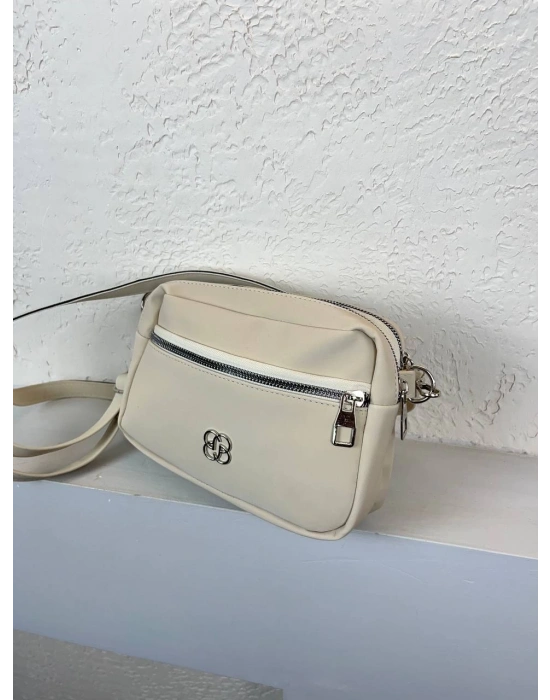 Krem Renk 3 Bölme Çanta CB5252