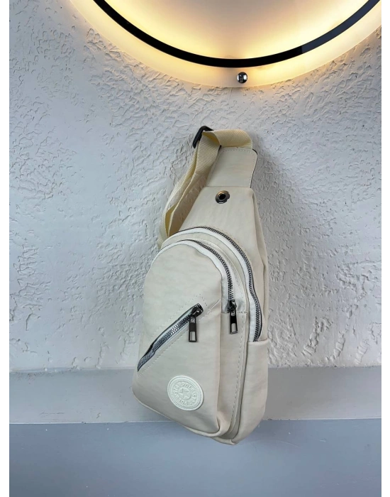 Krem Renk BODYBAG ÇAPRAZ FERMUARLI Çanta CB1941