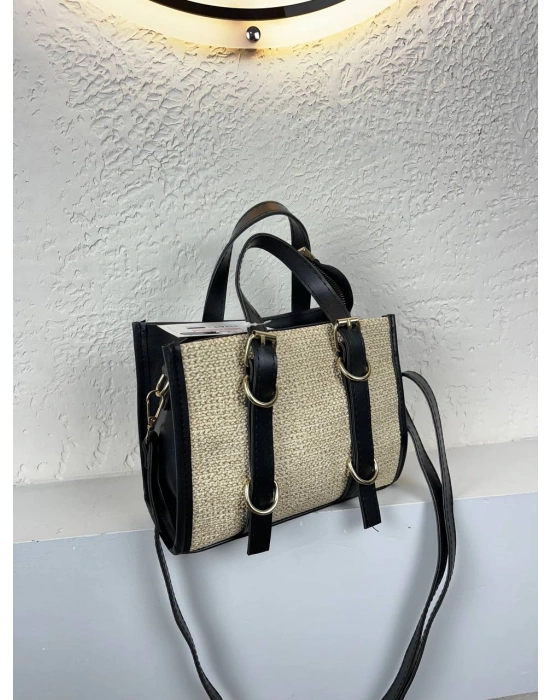 Krem Renk HASIR Çapraz Çanta CB0173