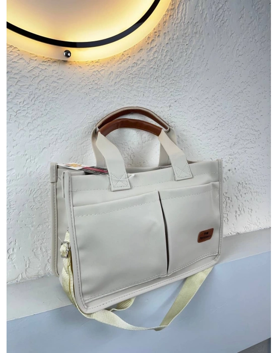 Krem  Renk Kalite Çanta CB9135
