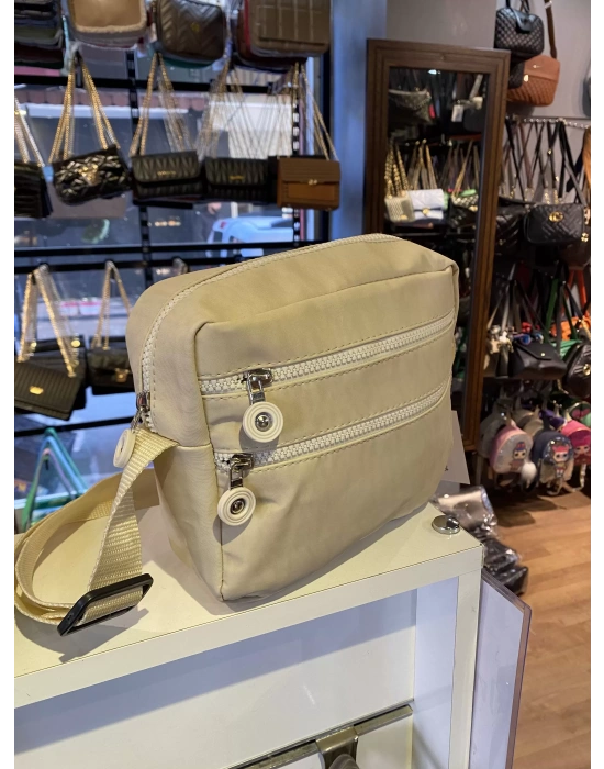 Krem Renk Krinkıl Kumaş Çanta CB8522