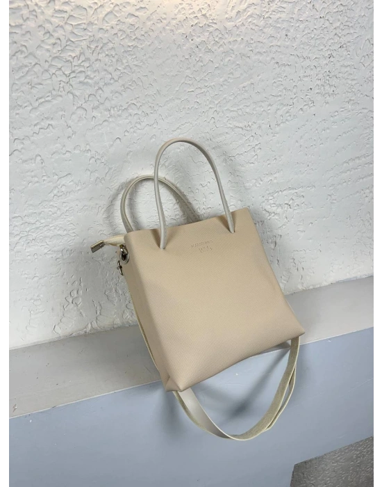Krem Renk Mini BAG Çapraz Çanta CB5217