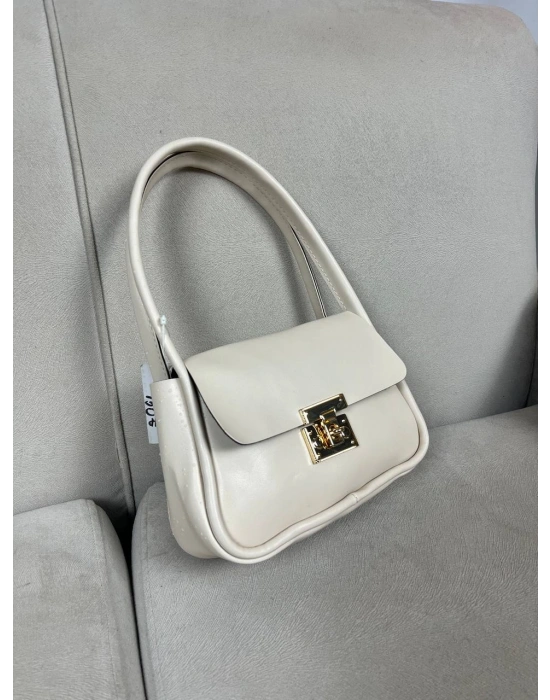 Krem Renk Önü Kilit Kalite Çanta CB90901