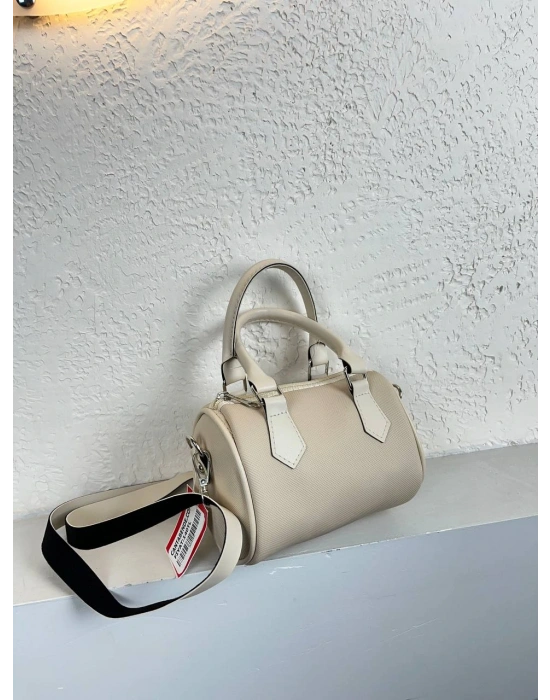 Krem Renk MİNİ Silindir Çapraz Çanta CB89111