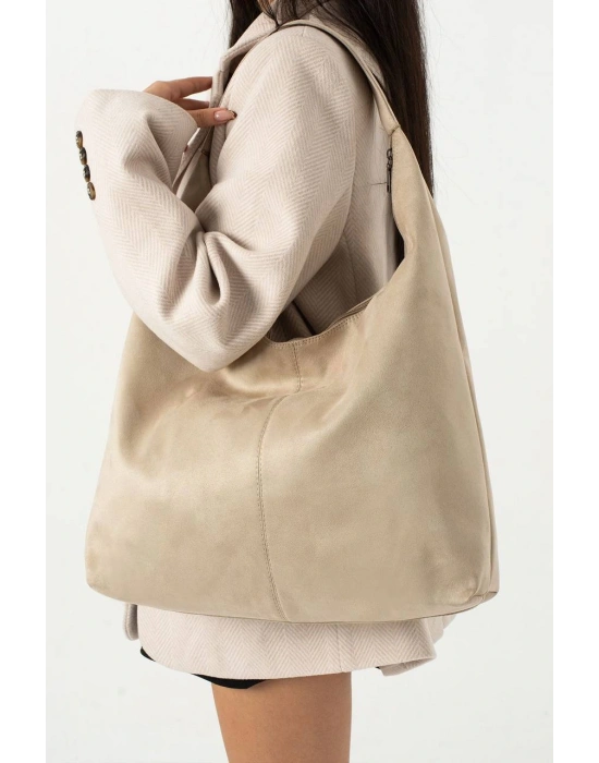 Krem Renk SÜET KALİTE BRLN Çanta CB8141