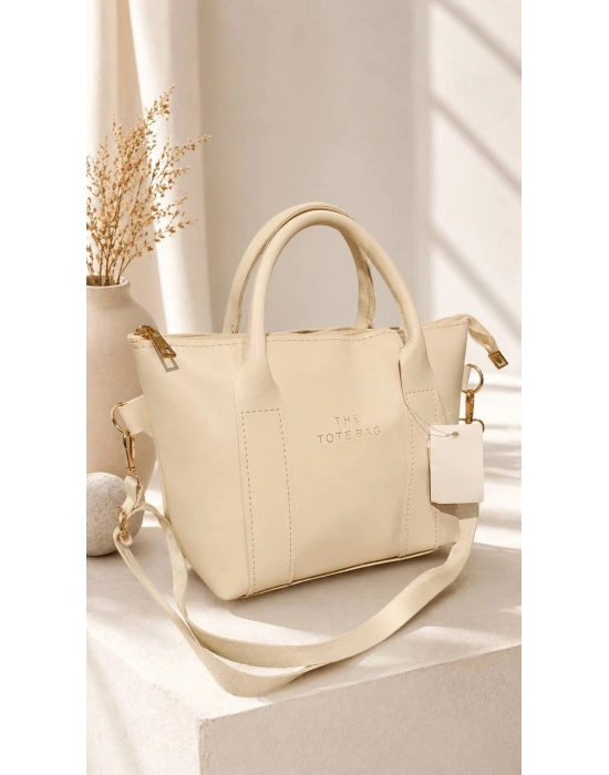 Krem Renk Tote Yeni Çanta CB10451