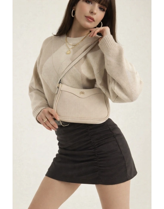 Krem Renk YENİ BAGET Çanta CB81141