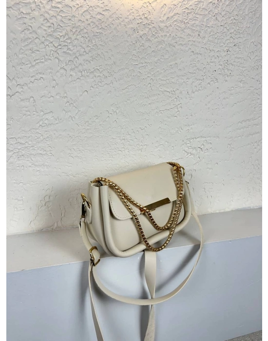 Krem Renk Yeni Sezon Zincir Detaylı Çanta CB2071