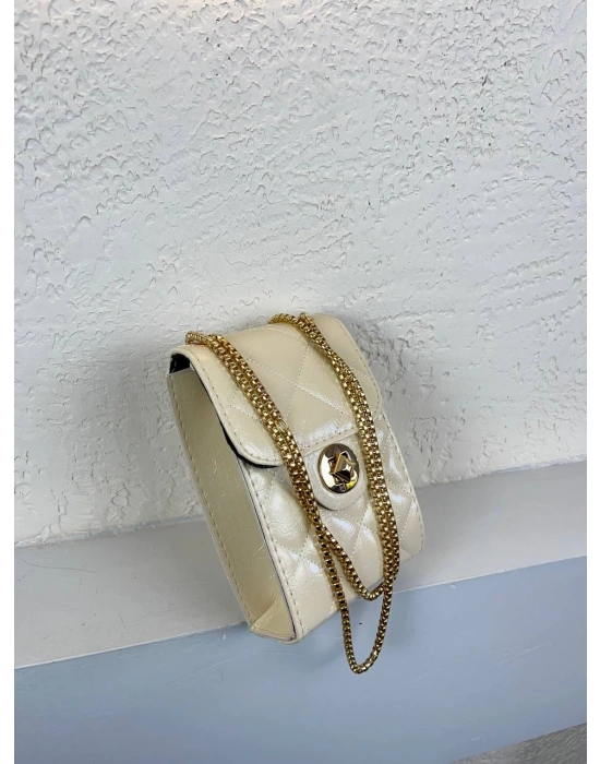 Krem Renk YENİ ZİNCİRLİ Çanta CB6814