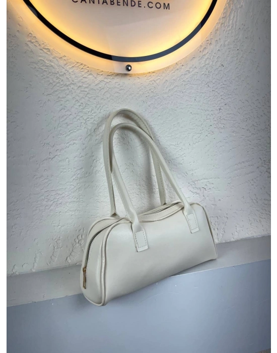 Krem Renk Yumuşak Deri Kol Çanta CB1341