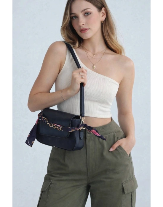 Lacivert Fularlı Yeni Sezon Çanta CB9999