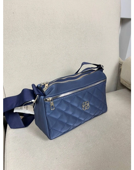 Lacivert Renk 3 Bölme Kapitone Çanta CB90113