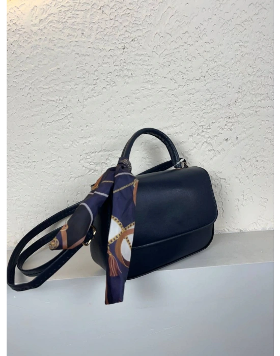 Lacivert Renk Kalıp FULARLI Çanta CB0241