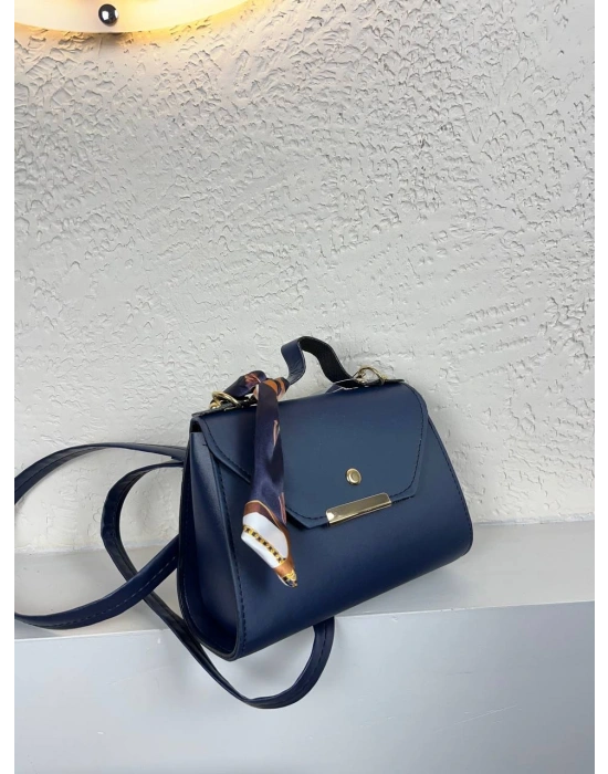 Lacivert Renk Kalıp Fularlı Çanta CB9145