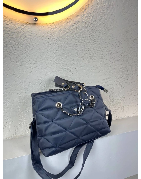 Lacivert Renk Kapitone 2 Bölme Kalite Çanta CB8143