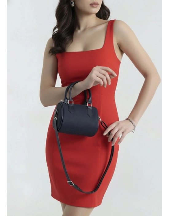 Lacivert Renk MİNİ Silindir Çapraz Çanta CB89111