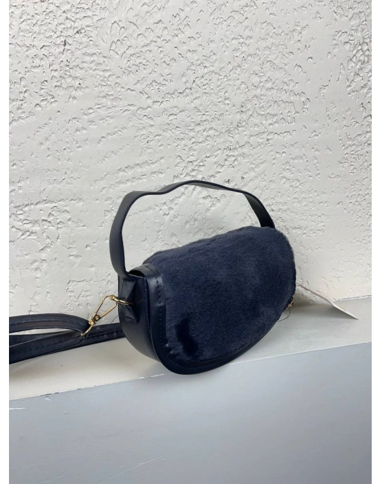 Lacivert Renk Peluş Çanta CB90913