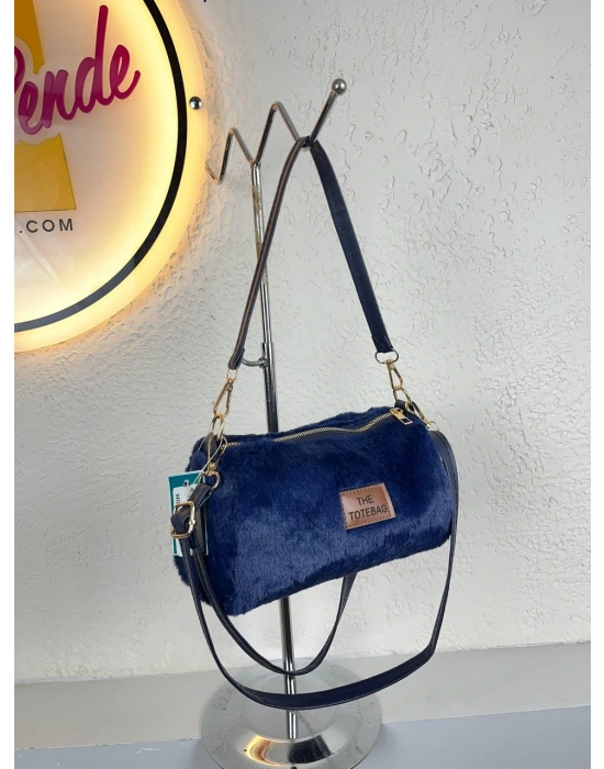 Lacivert Renk TOTE PELUŞ Çanta CB90223