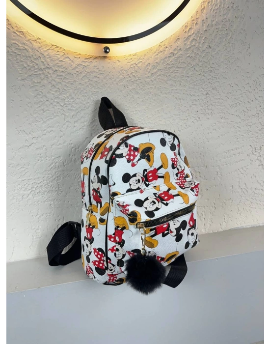 Micki Kırmızı Beyaz Sırt Çanta CB2522