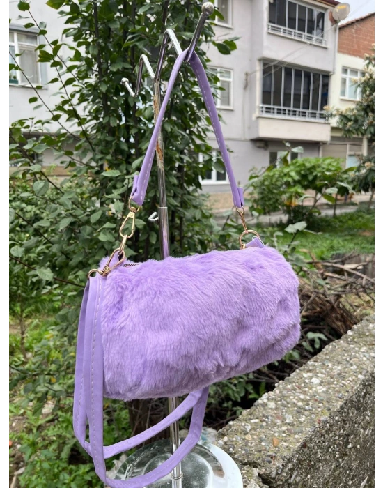 Mor Renk PONPON PELUŞLU Çanta CB82191