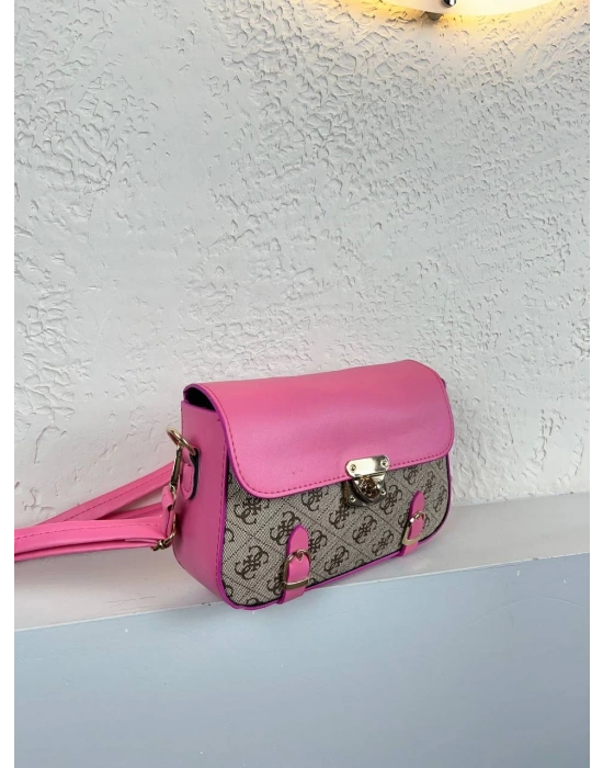 Pembe Renk Önü Kemerli Çanta CB0691