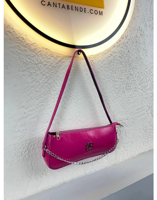 Pembe Renk Önü Zincirli Çanta CB8911