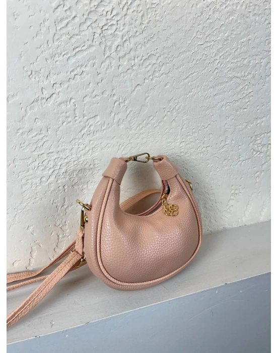 Pudra Yumuşak Deri Mini Çanta CB2217