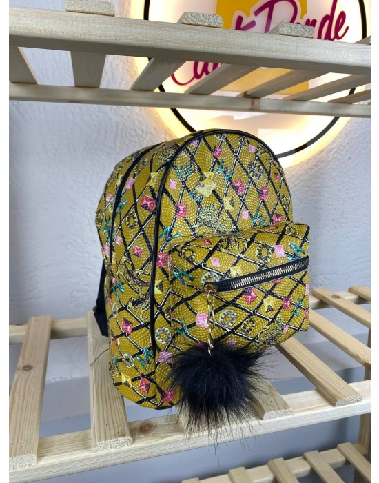 Sarı Beyaz Yeni Sezon Sırt Çanta